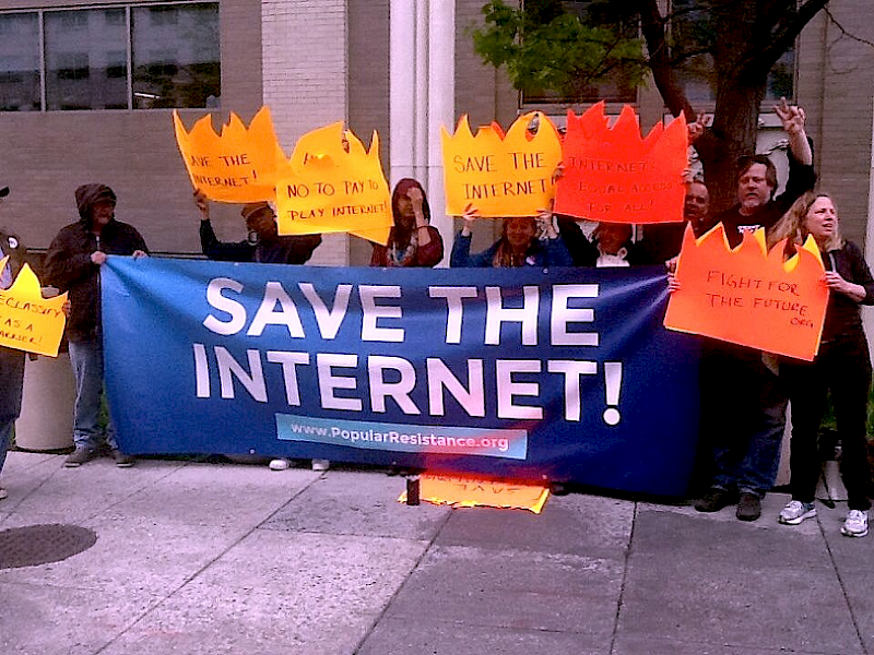 This is happening right now in front of the FCC